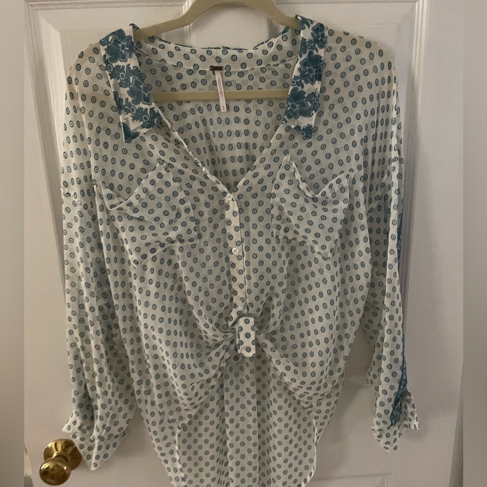 Free People Paisley flowy top size M